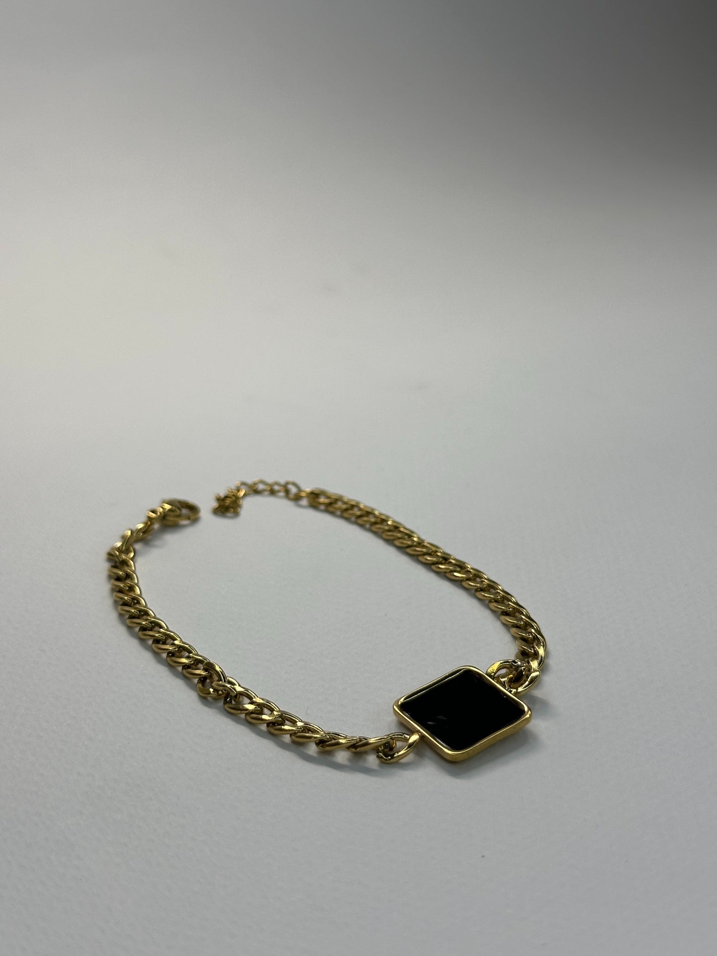 Black Square Charm Bracelet Zyro