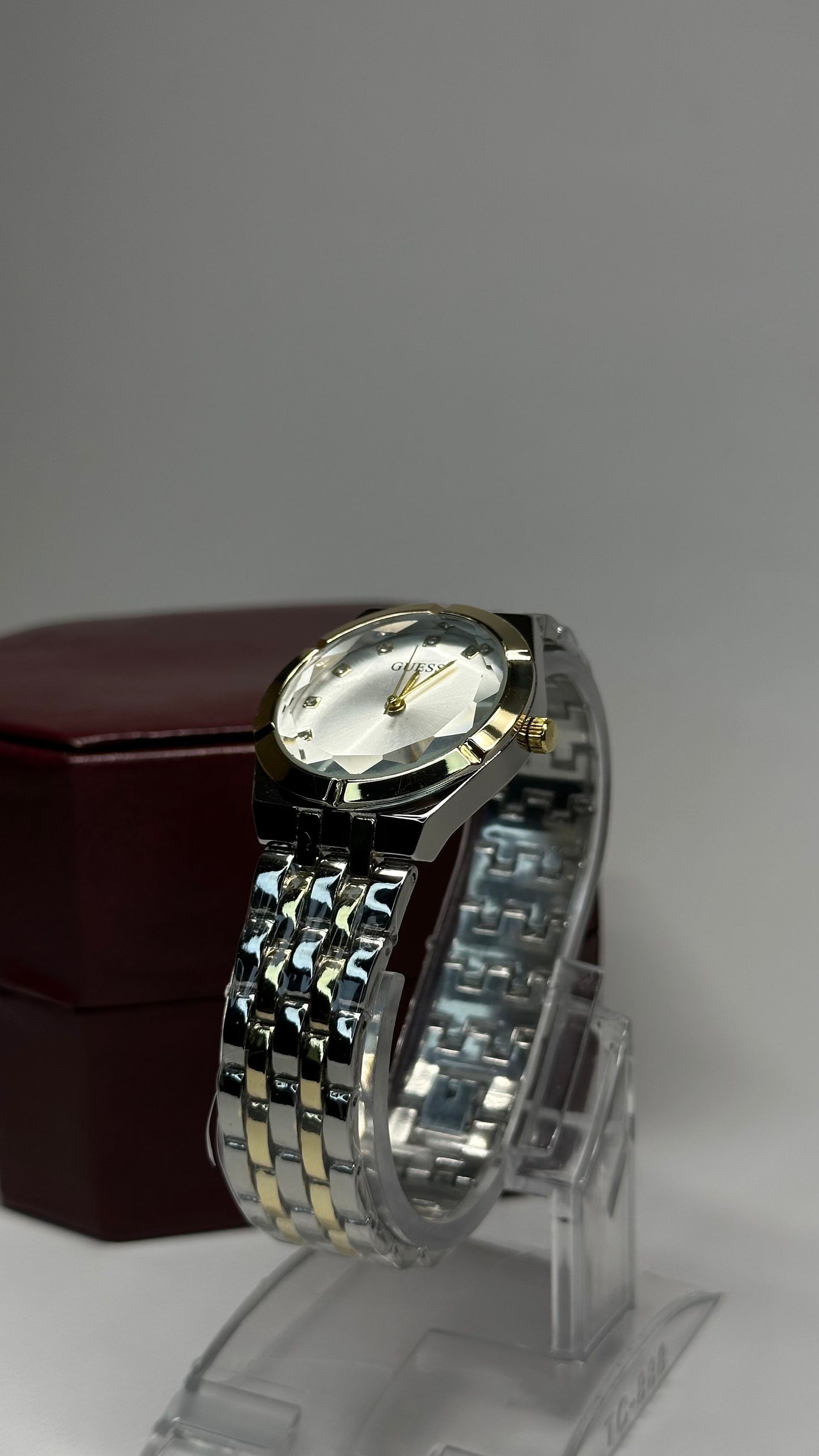 Dazzling Two-Tone with Crystal Accents