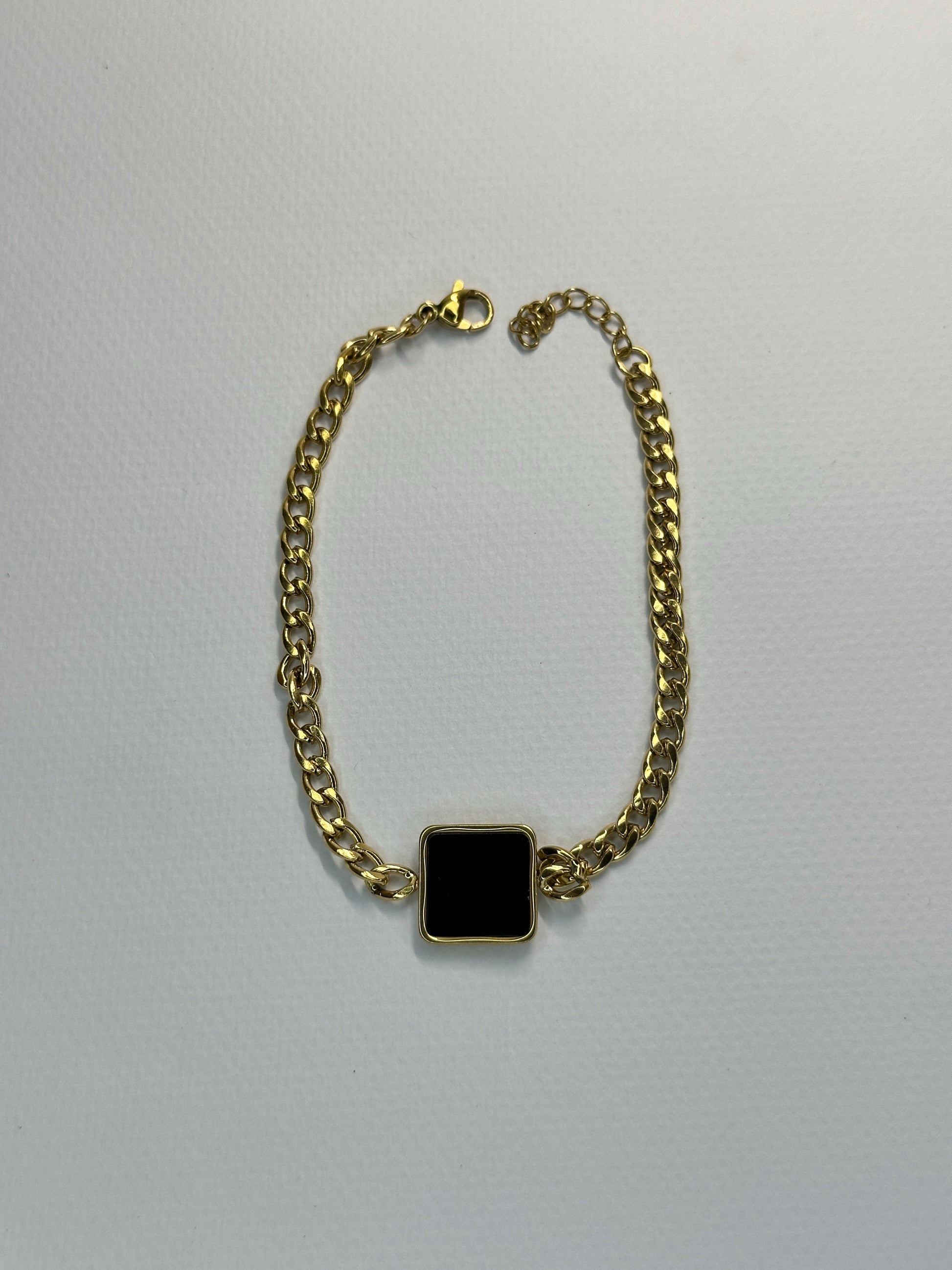 Black Square Charm Bracelet Zyro