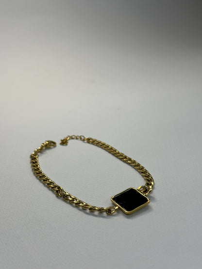Black Square Charm Bracelet Zyro