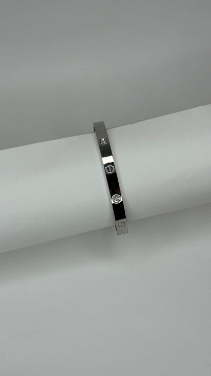 Radiant Charm Bangle with Crystal Detailing