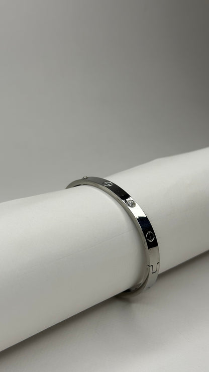 Radiant Charm Bangle with Crystal Detailing