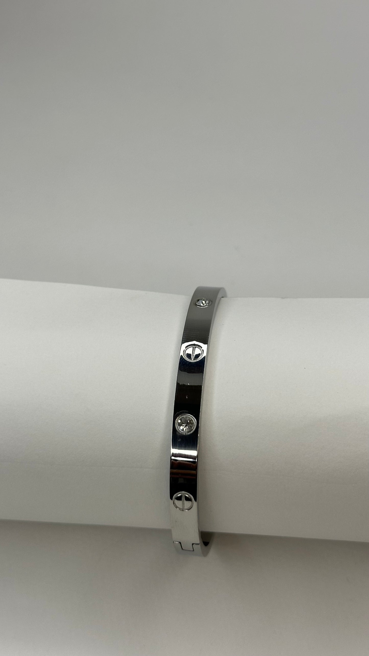 Radiant Charm Bangle with Crystal Detailing