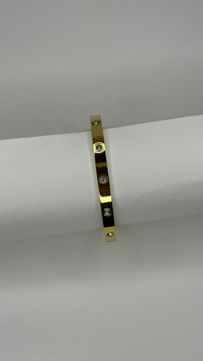 Radiant Charm Bangle with Crystal Detailing