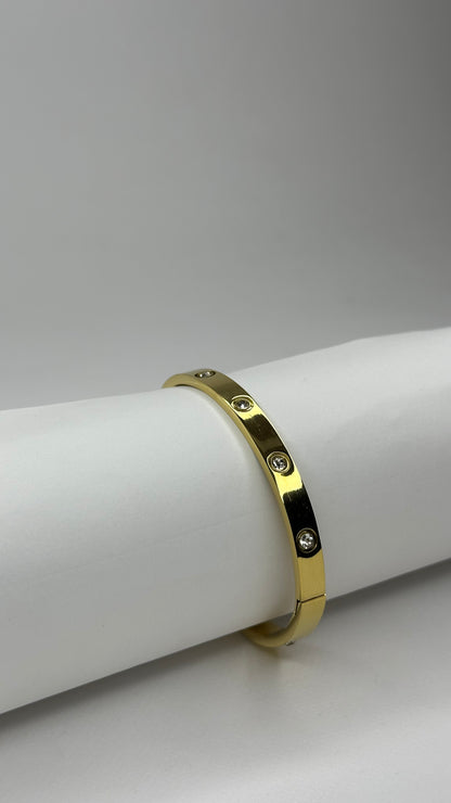 Radiant Charm Bangle with Crystal Detailing