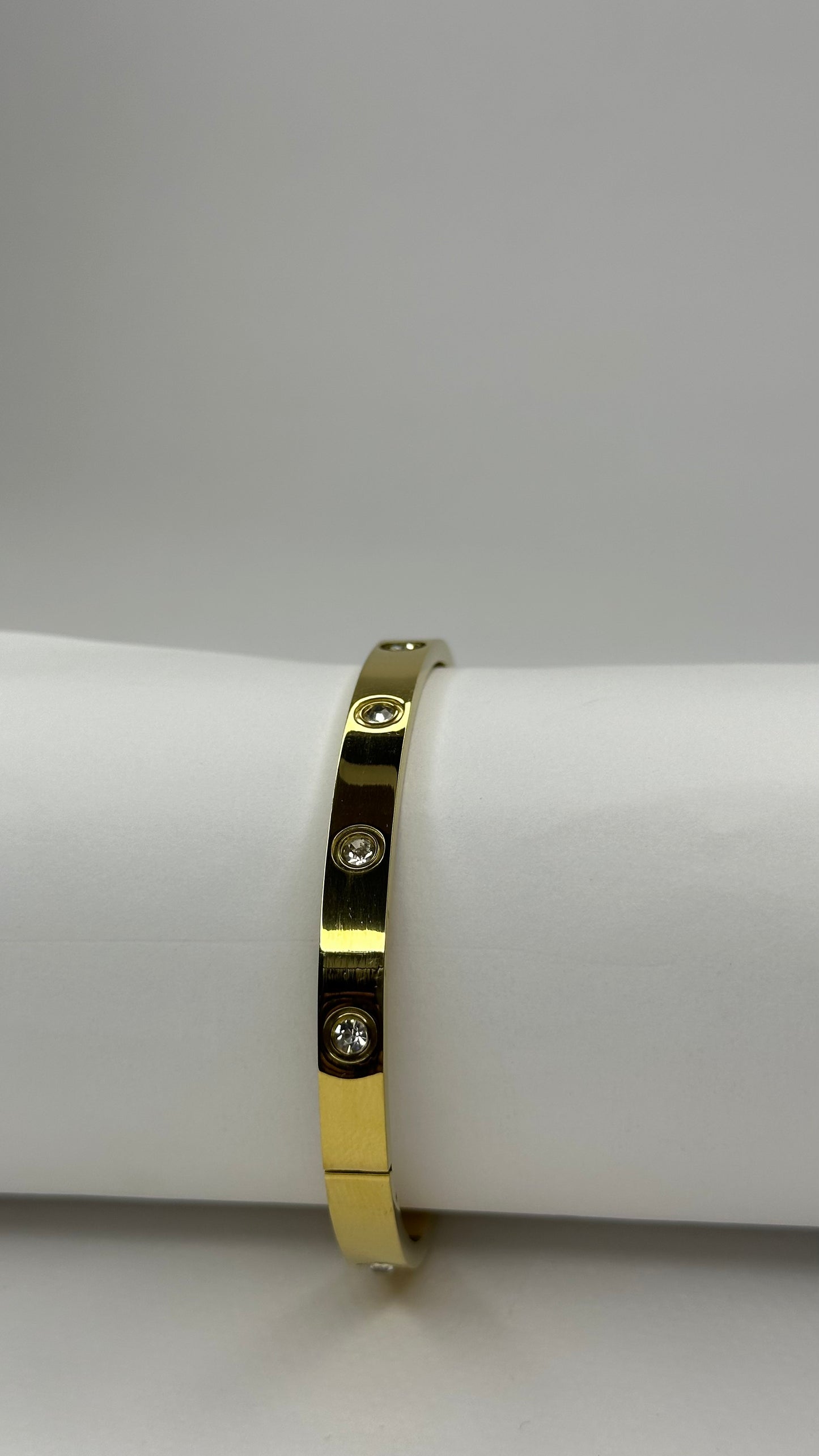 Radiant Charm Bangle with Crystal Detailing