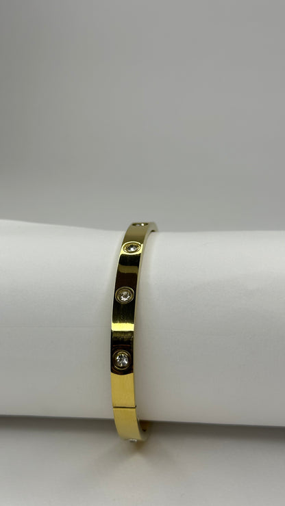 Radiant Charm Bangle with Crystal Detailing