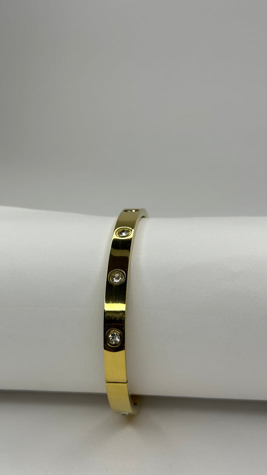 Radiant Charm Bangle with Crystal Detailing