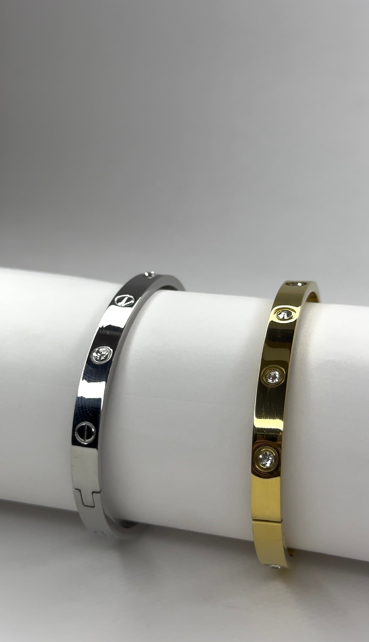 Radiant Charm Bangle with Crystal Detailing