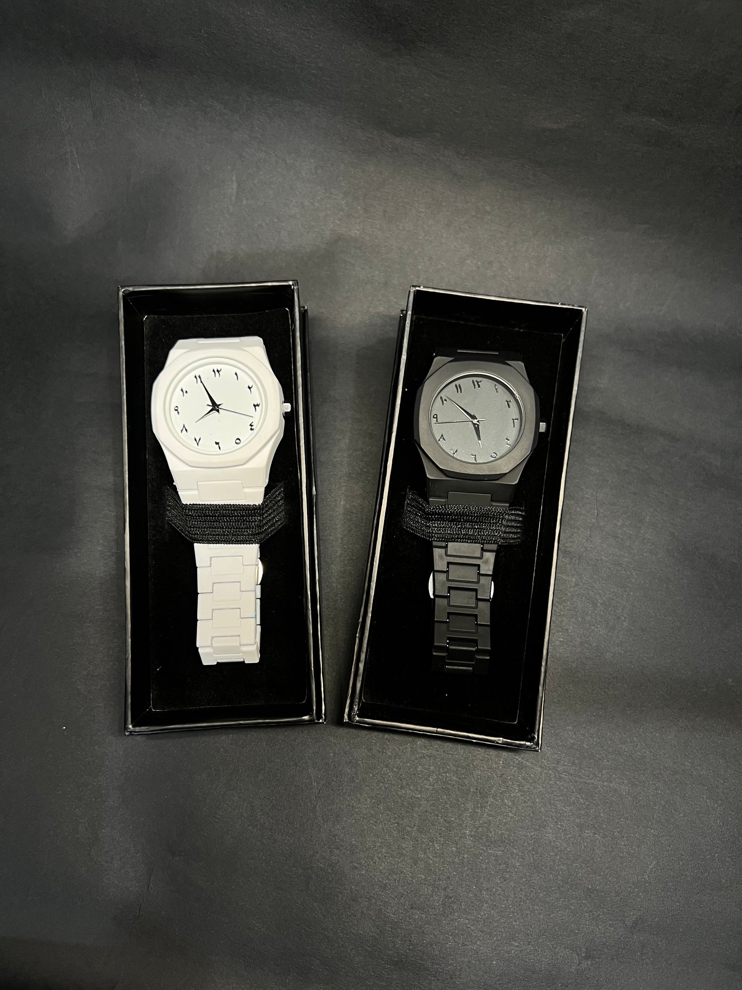 The Perfect Combo — Black & White Arabic Watches!
