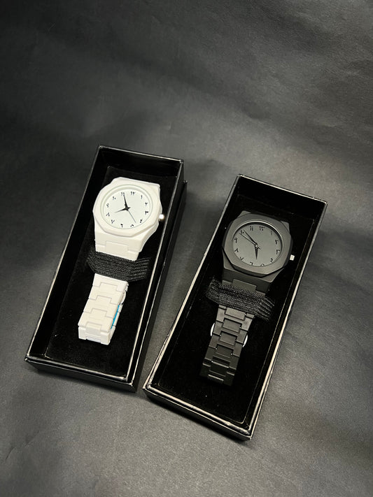 The Perfect Combo — Black & White Arabic Watches!